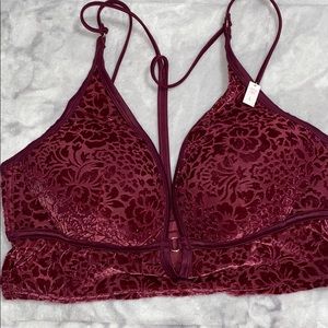 NEW PINK Bralette- Red velvet